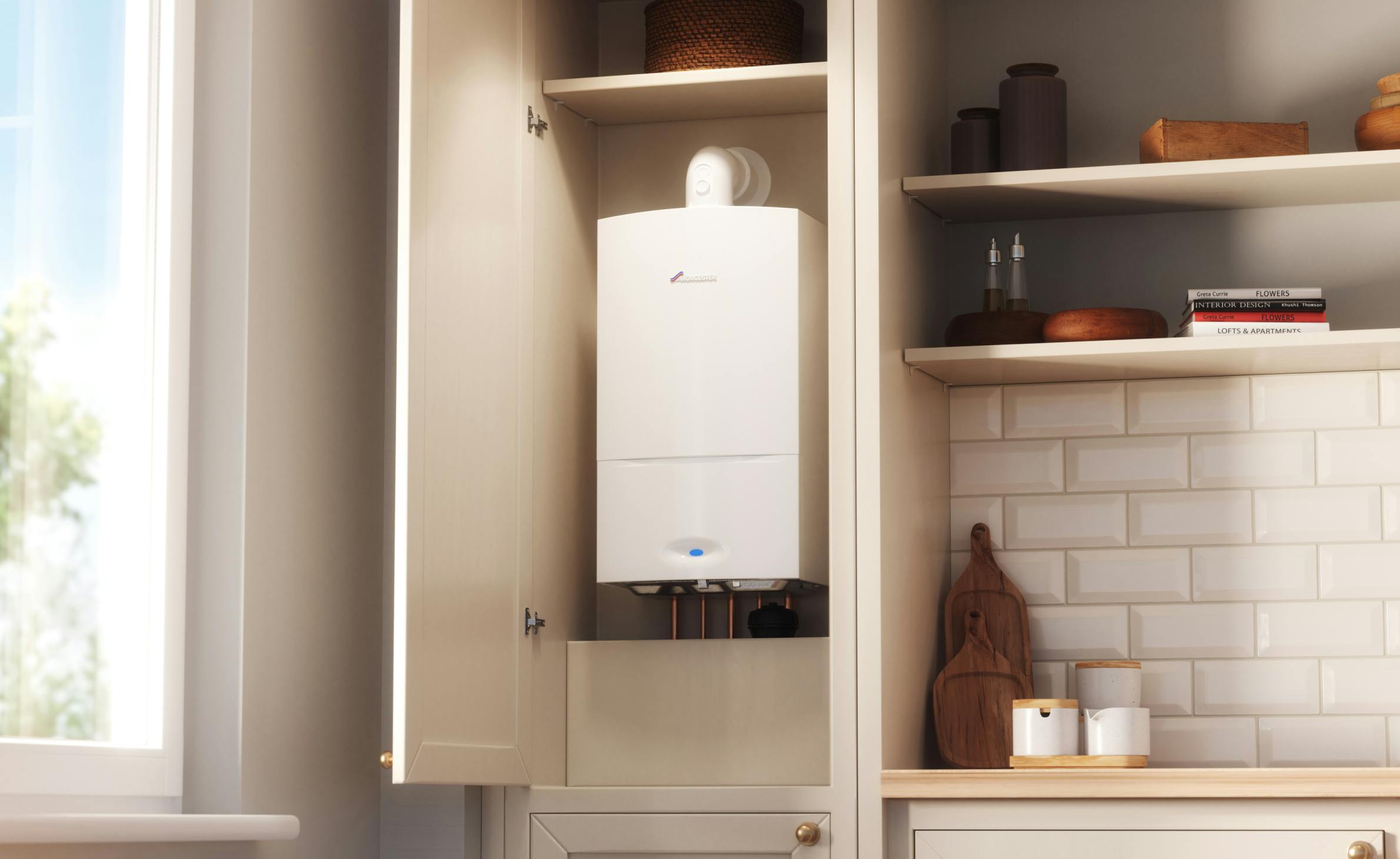 a new boiler in a customers home