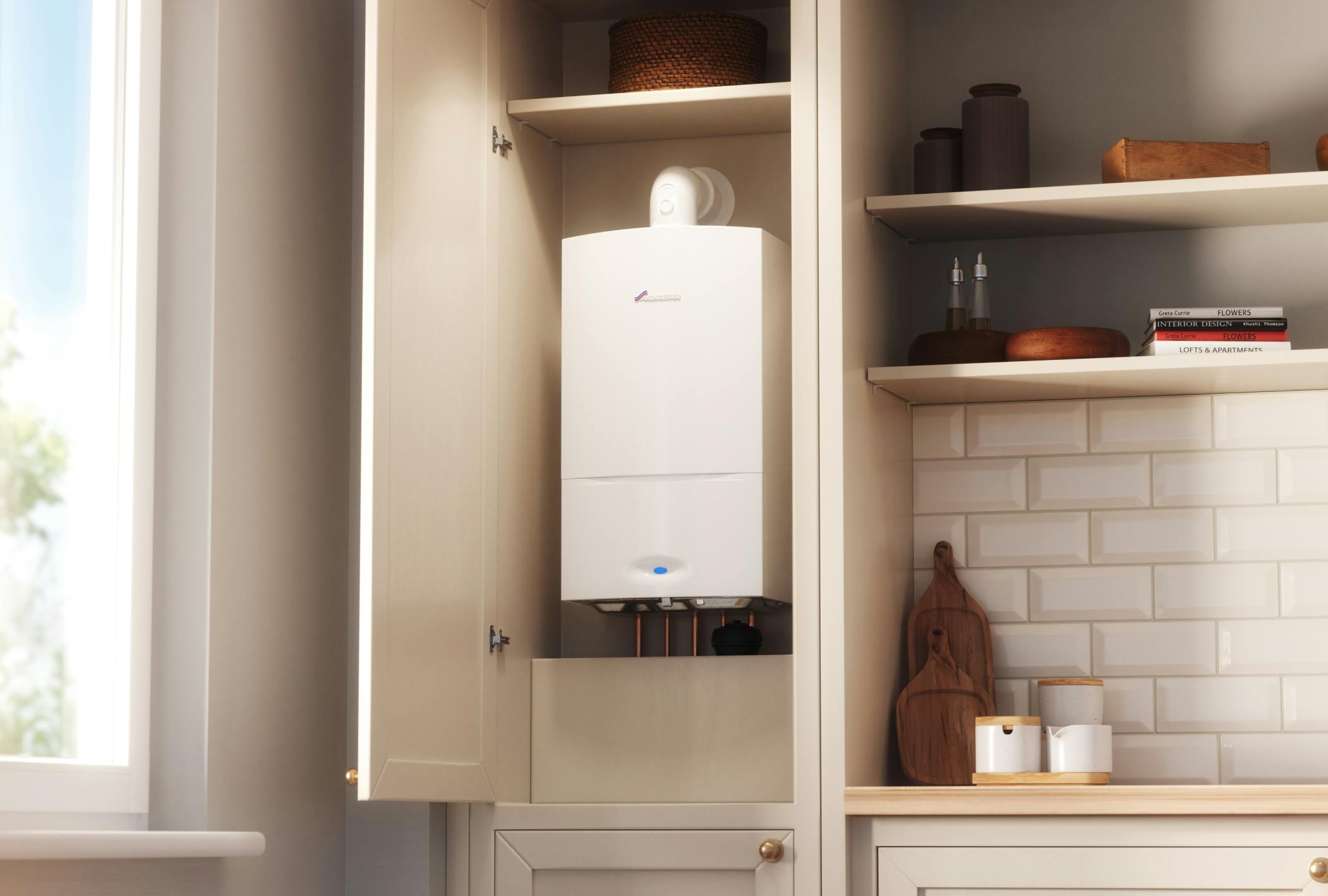 a new boiler in a customers home