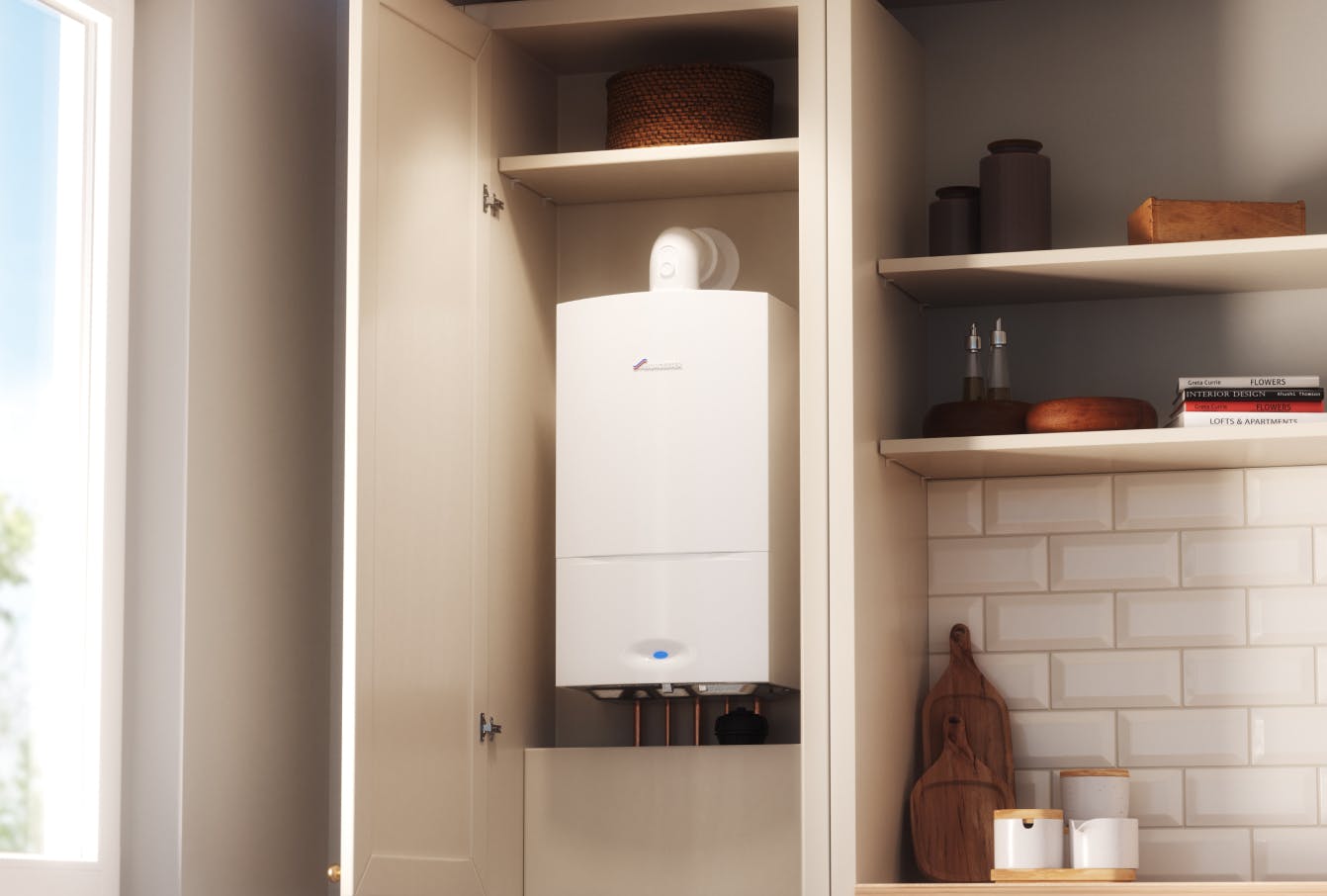 a new boiler in a customers home