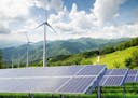 wind turbines and solar panels