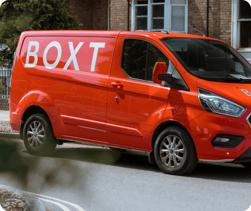 BOXT van parked in the street